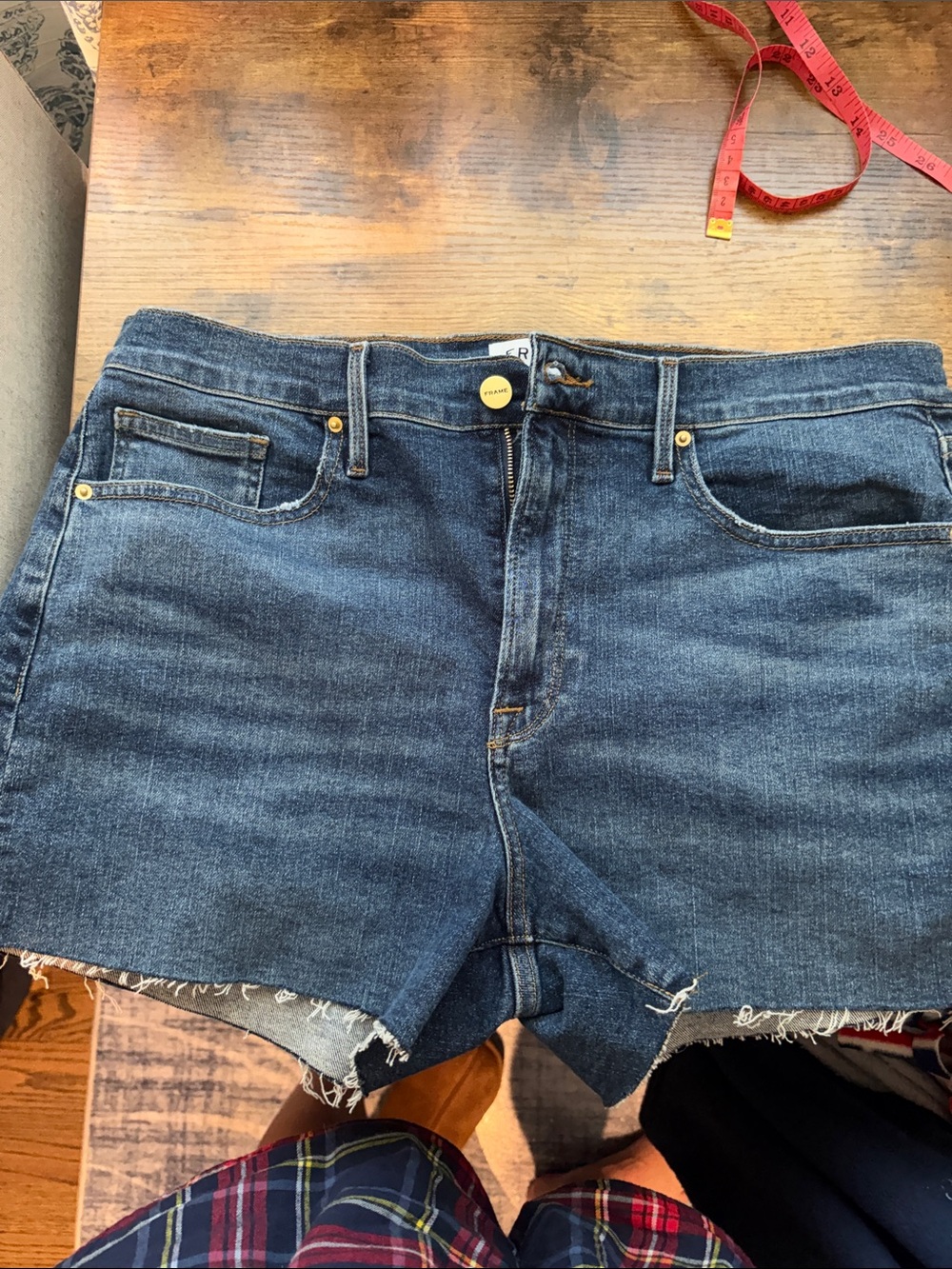 Frame Denim Dark Blue Jeans Waistband Detail